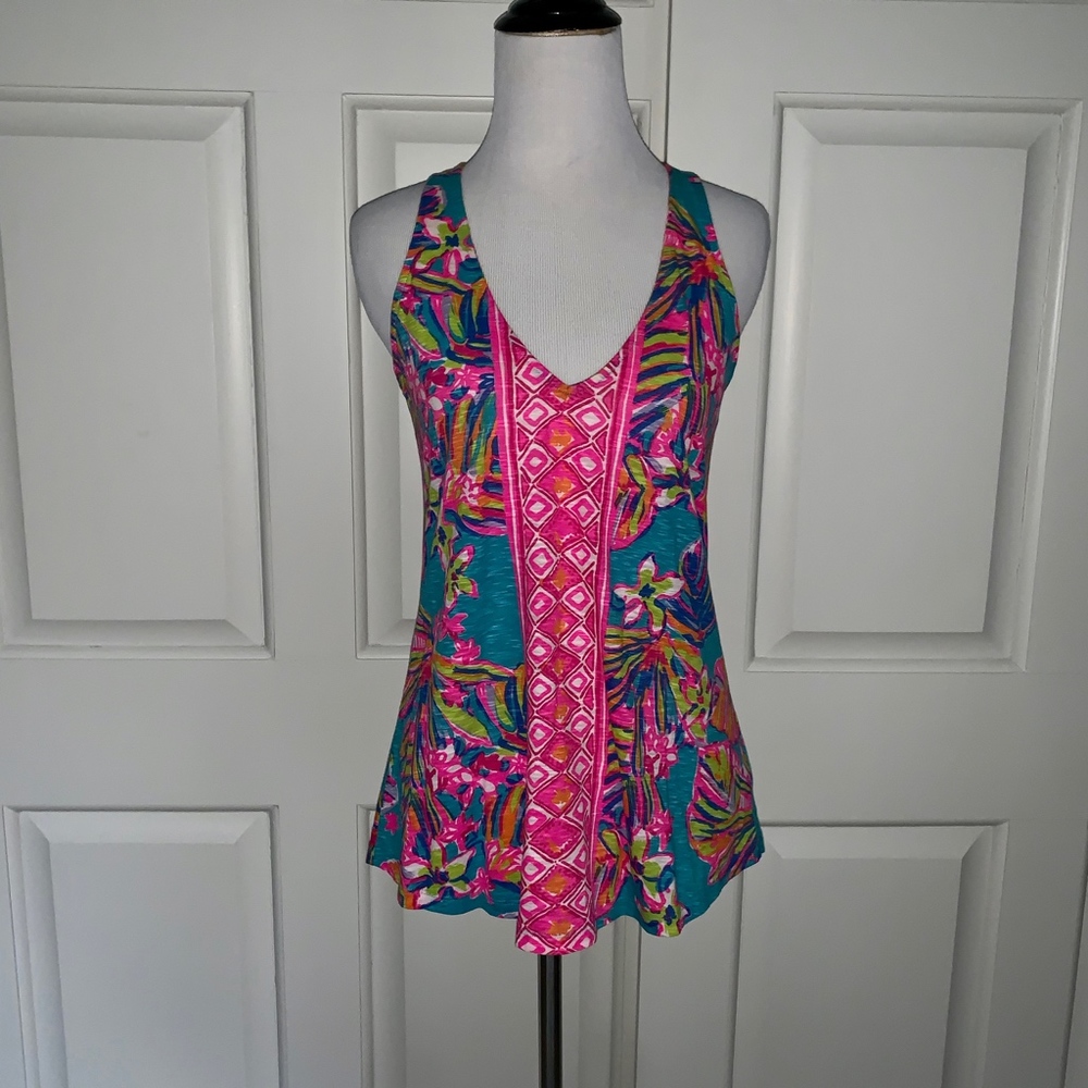 MINKA KNIT TRAPEZE TANK TOP BLUE SUMMER HAZE - Picture 5 of 8